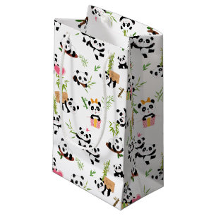 Sacola Para Presentes Pequena Panda's Pattern