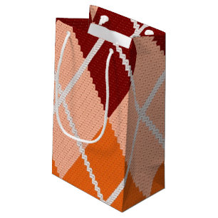 Sacola Para Presentes Pequena Pano realístico de Argyle