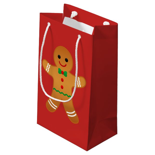 Sacola Para Presentes Pequena Pão-de-açúcar bonito Homem Natal Vermelho Saco do  (Verso inclinado)