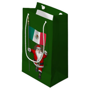 Sacola Para Presentes Pequena Papai Noel Com Alferes Do México