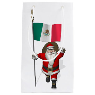 Sacola Para Presentes Pequena Papai Noel Com Alferes Do México