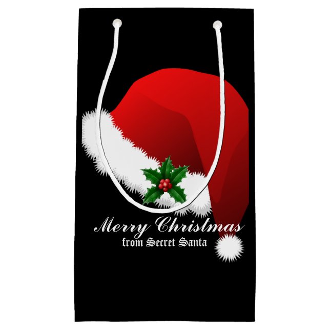 Sacola Para Presentes Pequena Papais noeis Secretos de Natal para Gift Bag (Frente)