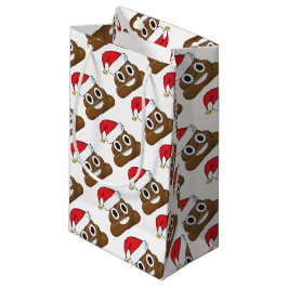 Sacola Para Presentes Pequena Papel de embrulho Emoji do Natal do tombadilho do