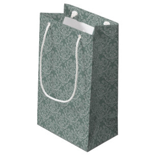 Sacola Para Presentes Pequena Papel de parede floral verde