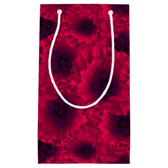 Sacola Para Presentes Pequena Papoilas vermelhas, papoila (Frente)