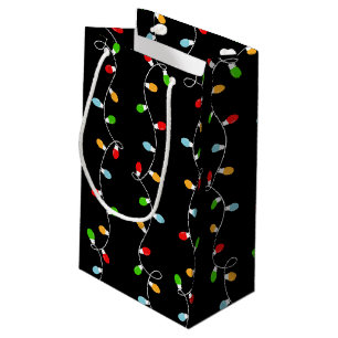 Sacola Para Presentes Pequena Para Presentes Luzes de Natal