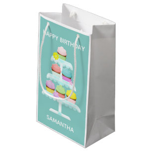 Sacola Para Presentes Pequena Parabéns aos Cupcakes do Bolo