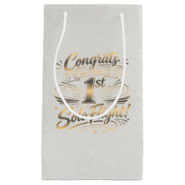 Sacola Para Presentes Pequena Parabéns pelo seu 1º Voo Solo!