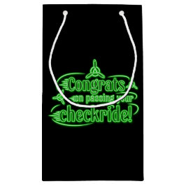 Sacola Para Presentes Pequena Parabéns por ter passado o cheque!