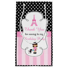 Sacola Para Presentes Pequena Paris Eiffel Tower African American Girl