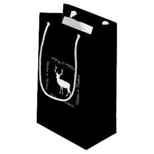 Sacola Para Presentes Pequena Partido de veado - desenho elegante de um veado