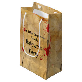 Sacola Para Presentes Pequena Partido vermelho do Dia das Bruxas do Splatter do