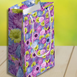 Sacola Para Presentes Pequena Pastel Flowers Gift Bag