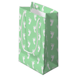 SACOLA PARA PRESENTES PEQUENA PASTEL VERDE LINHAS DE BEBÊ