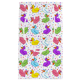 Sacola Para Presentes Pequena Patos Coloridos com Saco de Presente