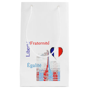 Sacola Para Presentes Pequena Patriótico francês