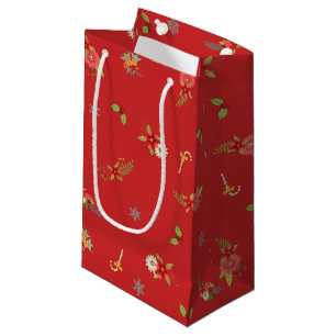 Sacola Para Presentes Pequena Paz Joy Love Wreath Natal