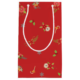 Sacola Para Presentes Pequena Paz Joy Love Wreath Natal