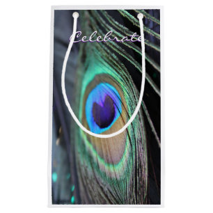 Sacola Para Presentes Pequena Peacock Feather Party Favor de Sacos de Presente E