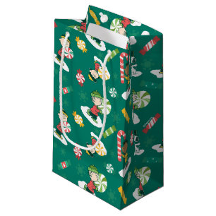 Sacola Para Presentes Pequena Peanuts Peppermint Sonha Feriado Padrão