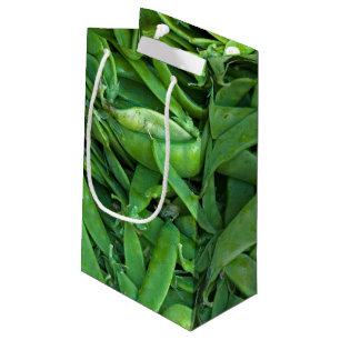 Sacola Para Presentes Pequena Peas de Snap Verde