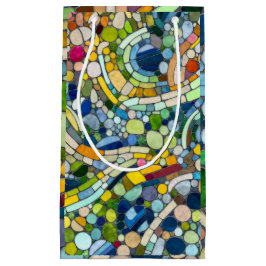 Sacola Para Presentes Pequena Pebbles - Arte Mosaica Colorida