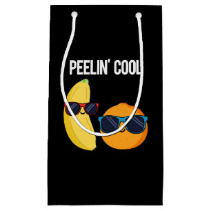 Sacola Para Presentes Pequena Peelin Legal Fruta Engraçada Pun Escuro BG