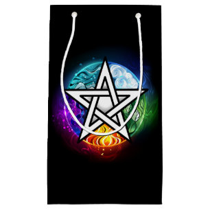 Sacola Para Presentes Pequena Pentagrama do Wiccan