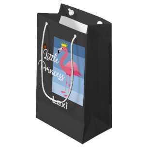 Sacola Para Presentes Pequena Pequena Princesa Rosa Flamingo Design - Gift Bag -