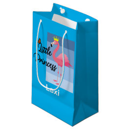 Sacola Para Presentes Pequena Pequena Princesa Rosa Flamingo Design - Gift Bag -