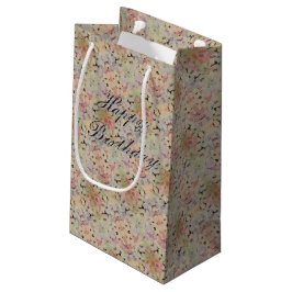 Sacola Para Presentes Pequena Pequeno Aniversário Bonito Flor