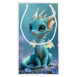 Sacola Para Presentes Pequena Pequeno Dragão Gerado por AI - Saco de Presente