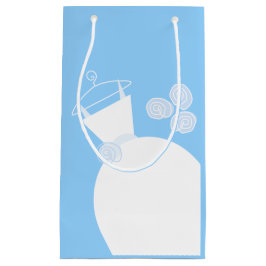 Sacola Para Presentes Pequena Pequeno saco de presentes azul de casamento