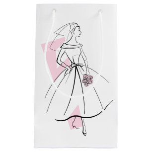 Sacola Para Presentes Pequena Pequeno saco de presentes rosa, moda