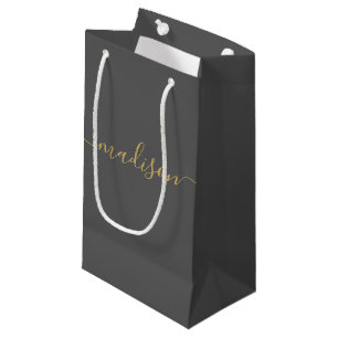 Sacola Para Presentes Pequena Personalizado Feminino Chic Glamouroso Dourado Cin