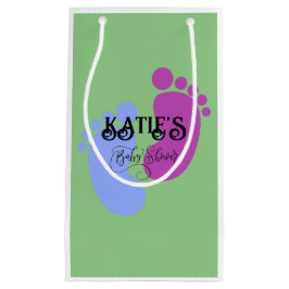 Sacola Para Presentes Pequena Personalize-o Ícone Plano Unisex Baby Feet