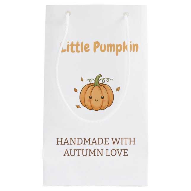 Sacola Para Presentes Pequena Personalized Little Pumpkin Baby Blanket (Frente)