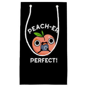 Sacola Para Presentes Pequena Pêssego Perfeito Engraçado Pêssego Escuro BG