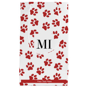 Sacola Para Presentes Pequena Pestores De Patas, Patas De Cães, Patas De Gato, P