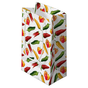 Sacola Para Presentes Pequena Pimentos coloridos