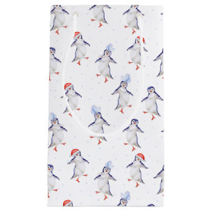 Sacola Para Presentes Pequena Pinguins Dançarinos Fantoche Padrões Pequenos Pr