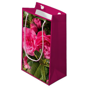 Sacola Para Presentes Pequena Pink Camellia