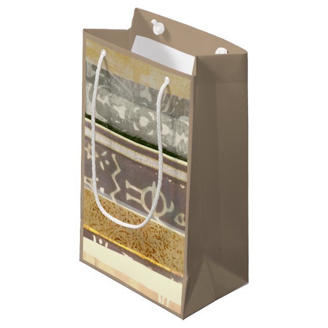 Sacola Para Presentes Pequena Pintura de Padrão Tribal Contemporâneo (Frente inclinada)