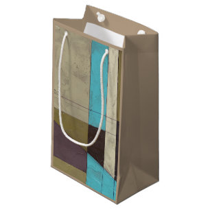 Sacola Para Presentes Pequena Pintura minimalista contemporânea com cor profund