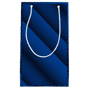 Sacola Para Presentes Pequena Pixel Padrão 08.B.w Azul BG