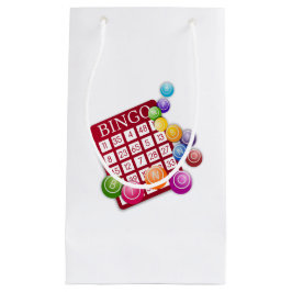 Sacola Para Presentes Pequena Placa BINGO com BINGO Balls