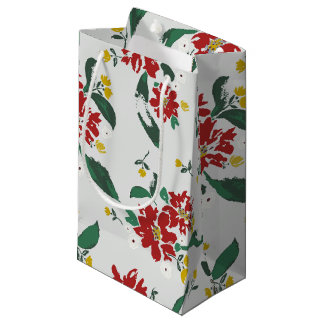Sacola Para Presentes Pequena Poinsettias for all Seasons Gift Bag