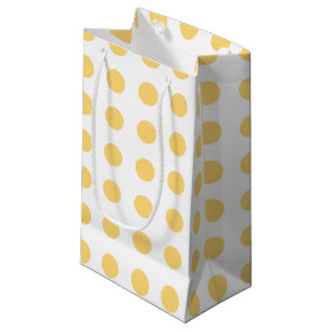 Sacola Para Presentes Pequena Polkadots amarelos