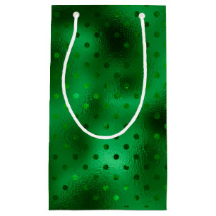 Sacola Para Presentes Pequena Ponto de Bolha Verde
