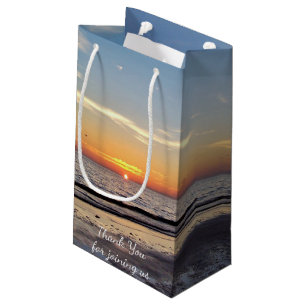 Sacola Para Presentes Pequena Por do sol da praia